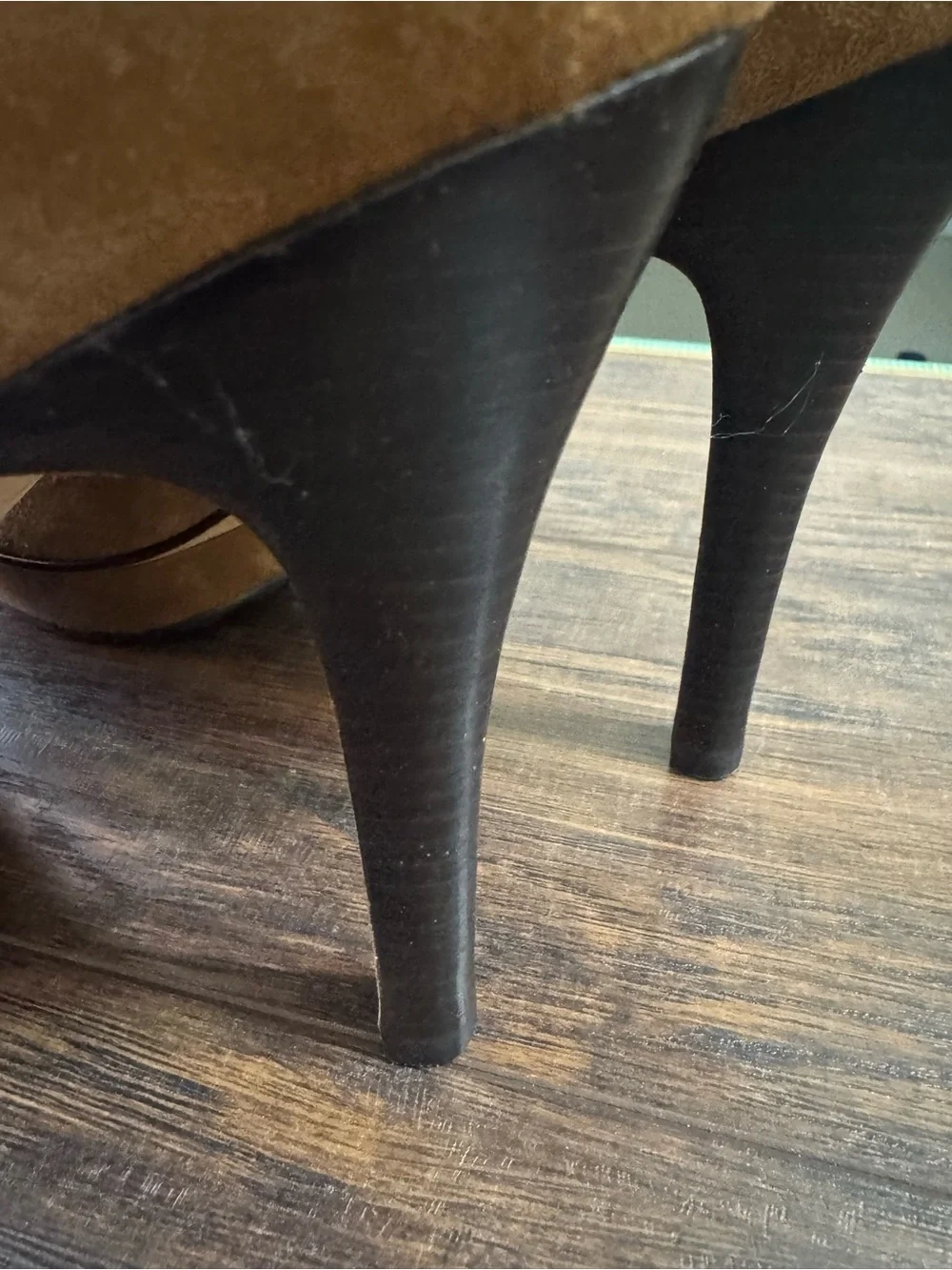 type z tan suede heeled boots vero curio real leather sole size 9.5 woman’s